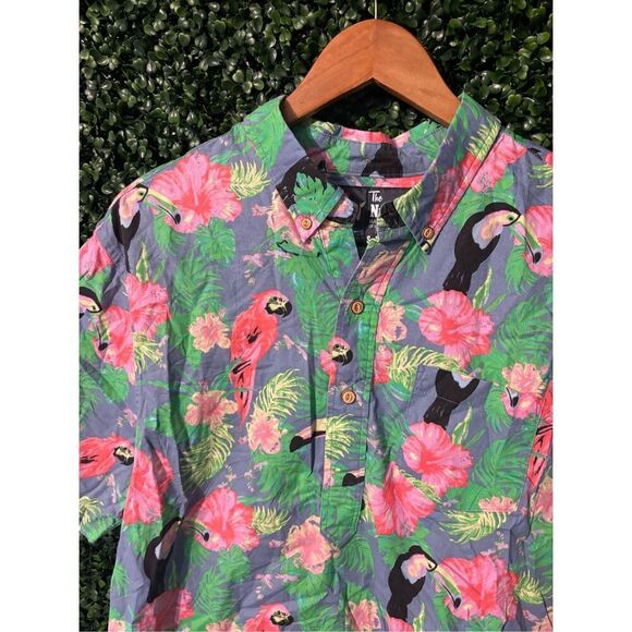 Chubbies The Nutter Toucan Parrot Novelty Cotton Tropical Shirt Men’s Size Large - Picture 3 of 5